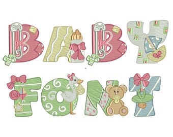 Baby Embroidery Design Machine Embroidery - 2 Sizes - Instant download