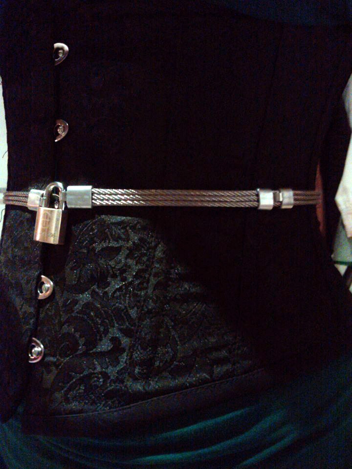 G1 waist belt locking stainless steel wire rope bondage waist