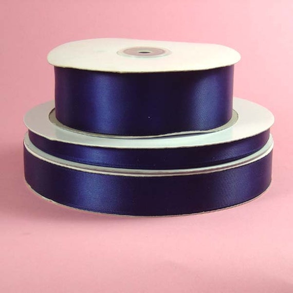 1/4 NAVY BLUE Double Faced Satin Ribbon by CandleLynnSupplies