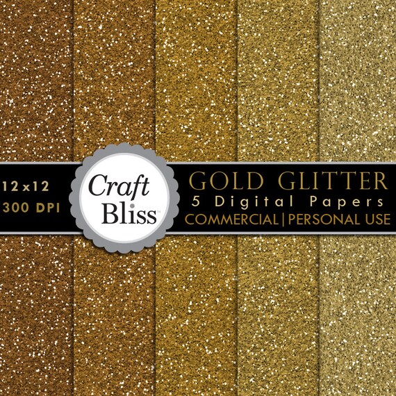 Gold Glitter Digital Paper Pack Glitter Papers Gold Glitter Texture Digital Paper Pack Golden Glitter Scrapbook Paper Craft Supplies Wedding Il_570xn