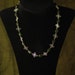 NONA: Reproduction Roman Necklace - sterling silver flowers and Nephrite Jade - assembled by hand
