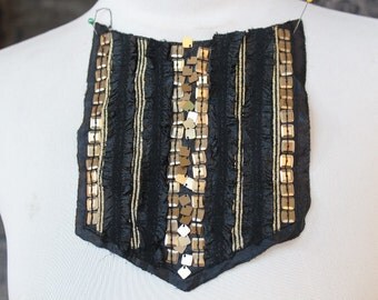 Cute embroidered and beaded applique black color