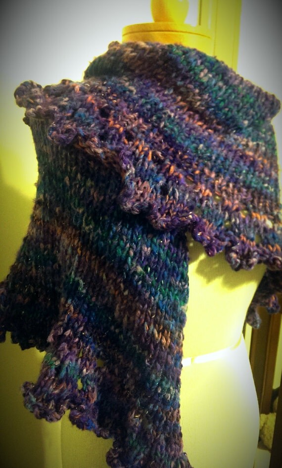 purple triangle shawl