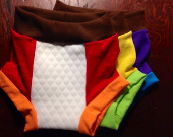 Cloth training pants,Little Acorn Designs 9 pack of potty learning undies, cloth training pants of reclaimed t-shirts with zorb soaker area.