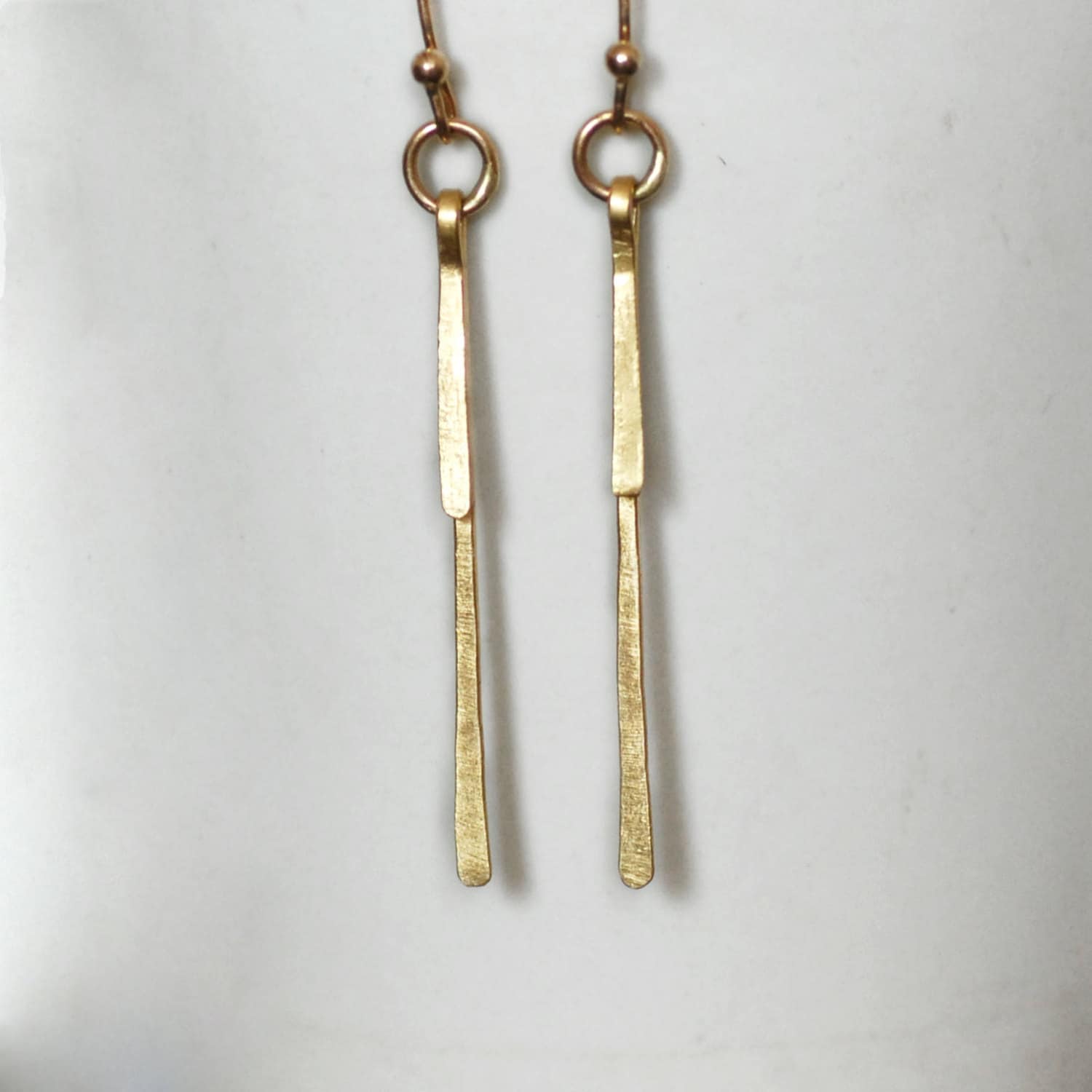 Long Skinny Gold Dangle Earrings Thin Draped Earrings Gold