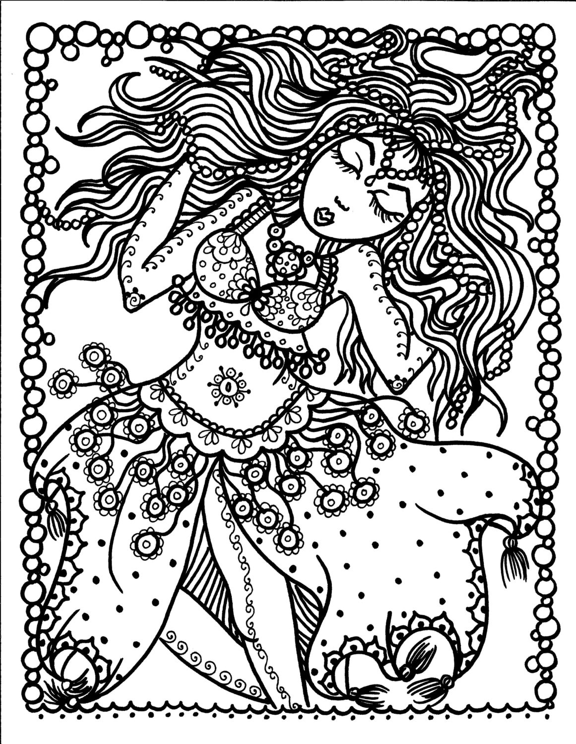 Animal Belly Dance Coloring Pages for Kindergarten