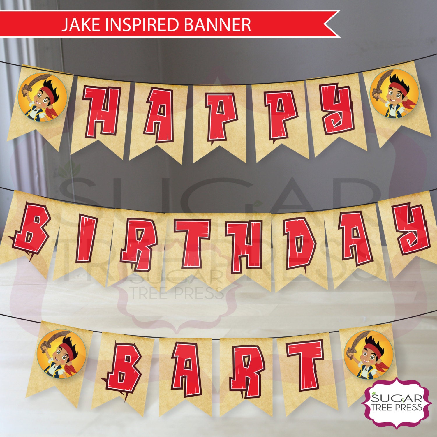 Jake And The Neverland Pirates Party Banner Ready To Use