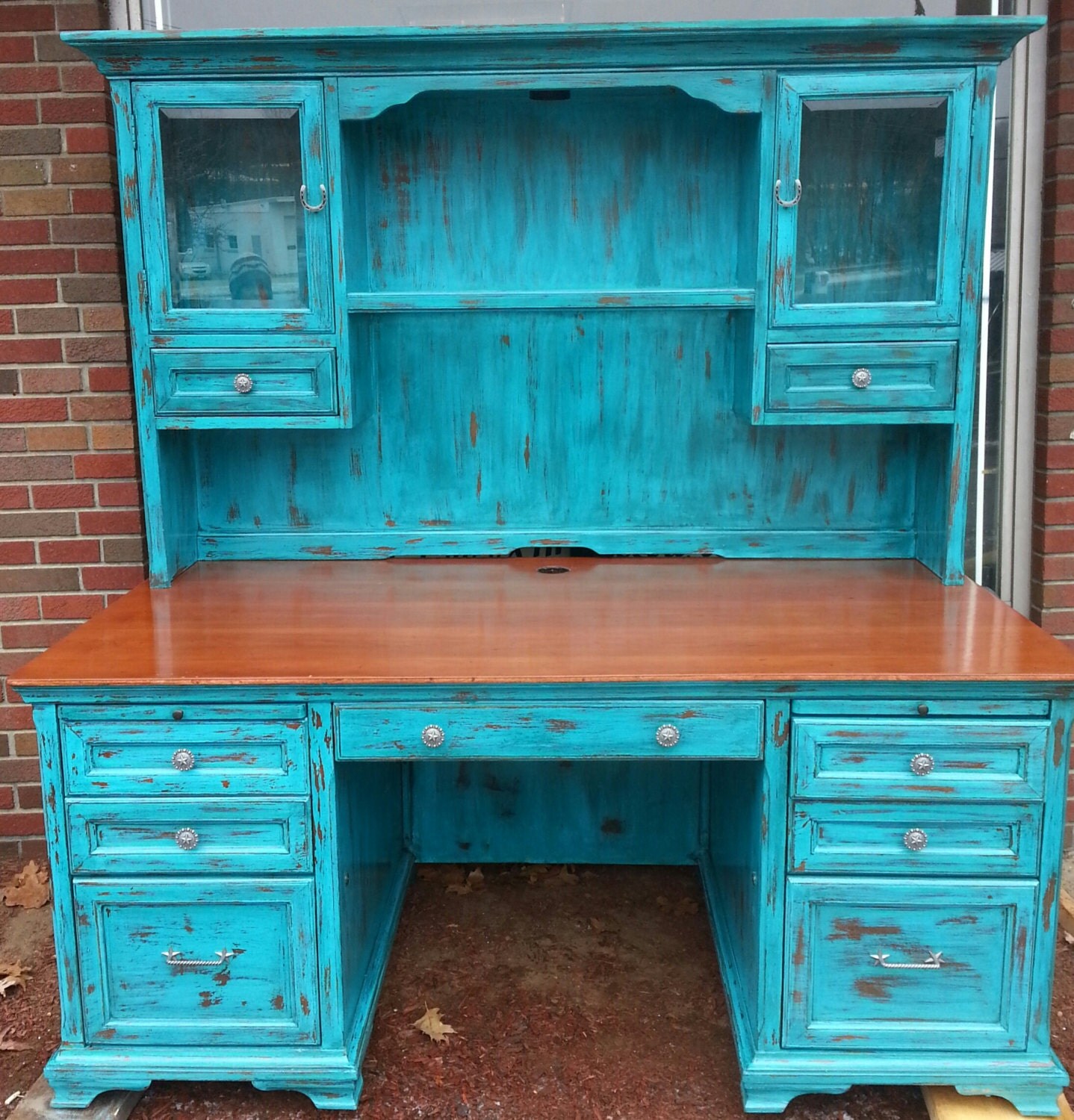 Rustic Boho Western bohemian Turquoise Large Puritan Executive