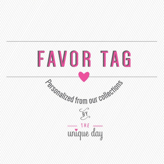 Printable Favor Tags - DIY File - Customized to Match Your Theme Il_570xn