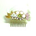 Vintage Garden Wedding Heirloom Hair Comb - Floral Hair Comb - Assemblage Jewelry Hair - Reclaimed Vintage - Jeweled Hair Comb