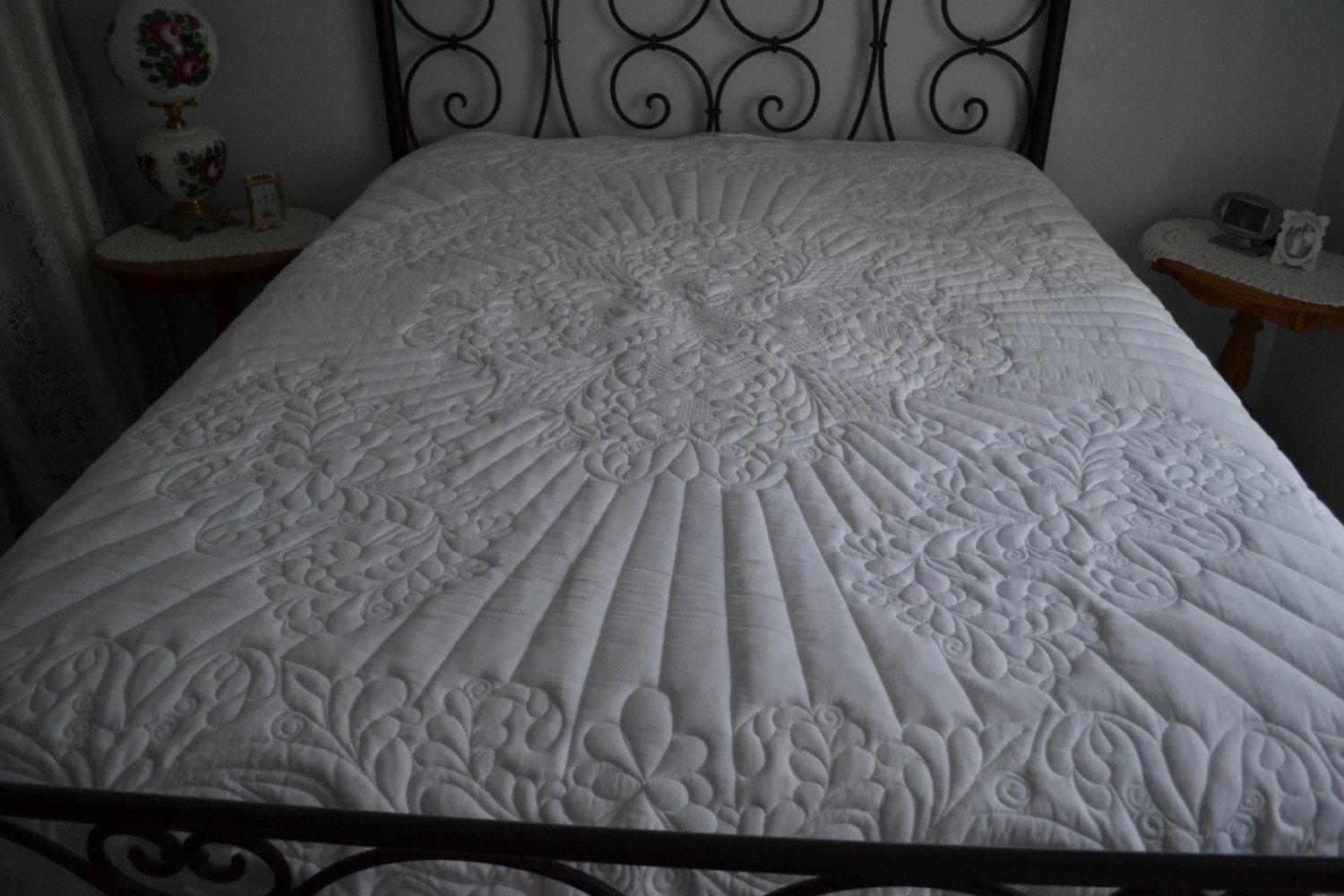 Pure White Whole cloth Quilt Half Price sale