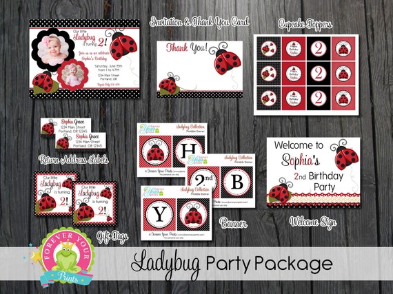 Ladybug Party Package - Ladybug Birthday Il_570xn
