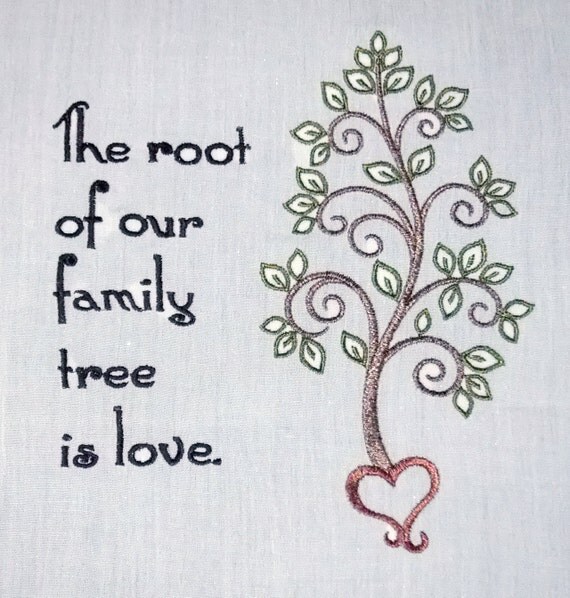 Family Tree Tapestry embroidered wall art