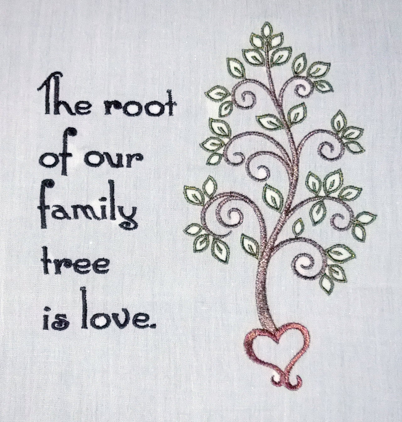 Family Tree Tapestry embroidered wall art