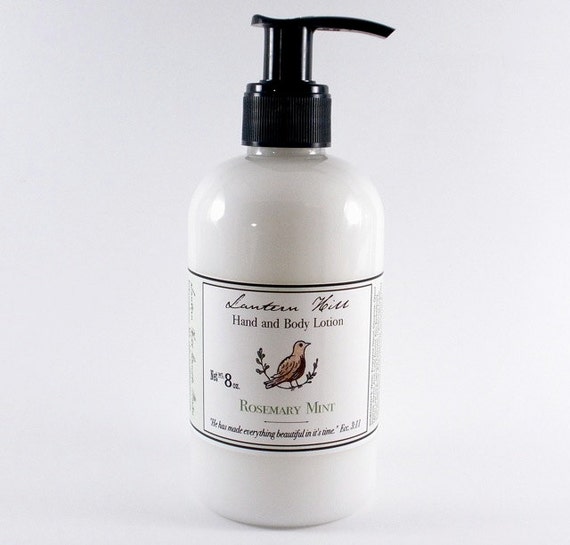 Rosemary Mint Hand and Body Lotion by LanternHillCandles on Etsy