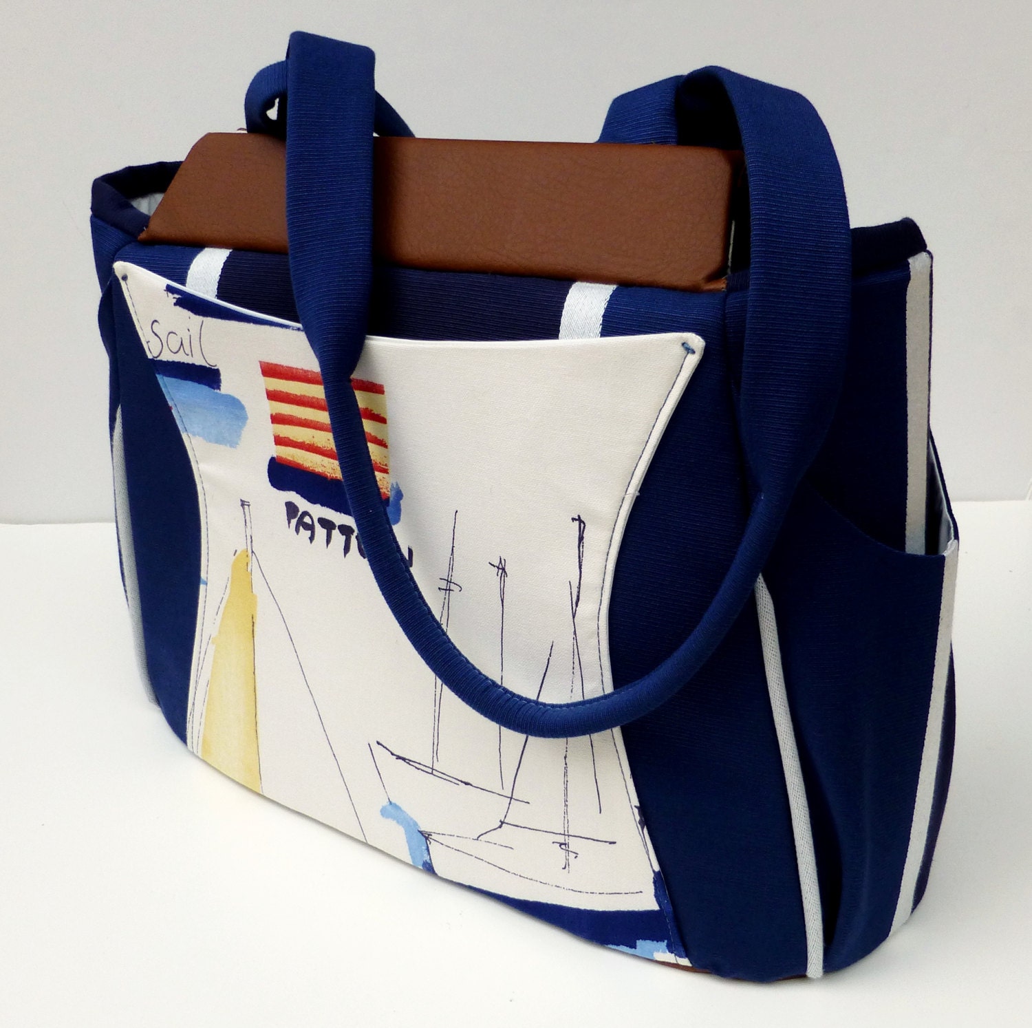 JW Field Service Large Bag Nautical Navy Blue Ministry Tote