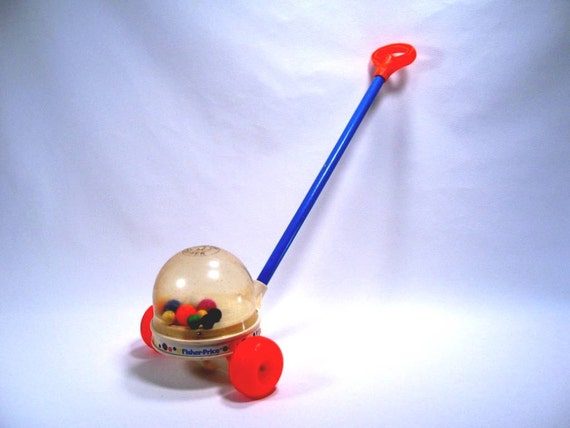 Corn Popper Fisher Price Rolling Toy Vintage 80s