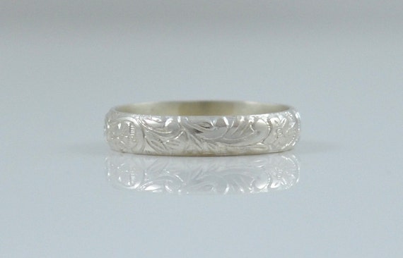 Silver Wedding Band Wedding Ring in Sterling by GioielliJewelry