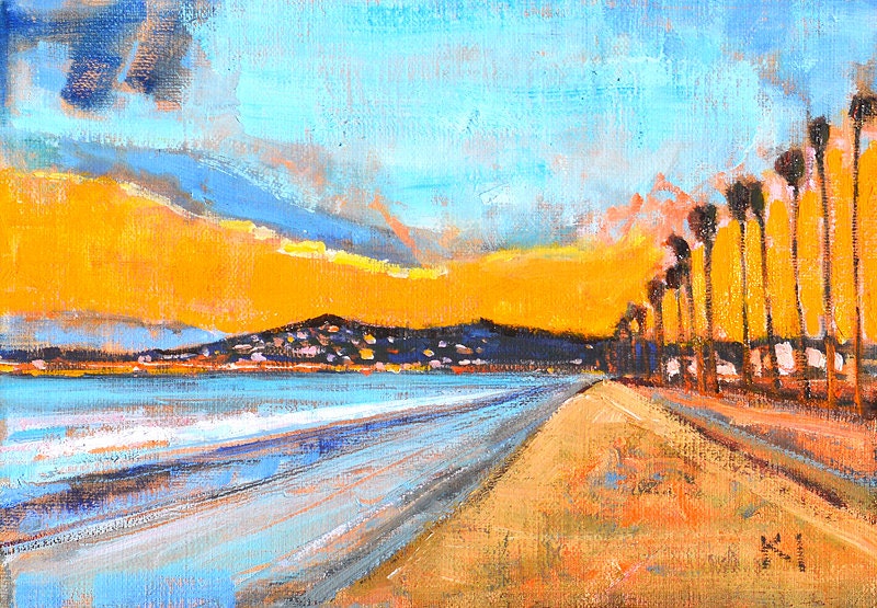 Santa Barbara Beach Sunrise Landscape Painting