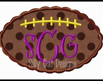 Scallop Football Applique Design