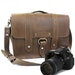 14" Brown Newport Voyager Leather Camera Bag