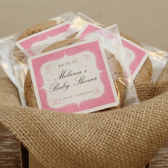 24 Personalized Cellophane Cookie Bags Candy Bags by thefavorbox
