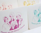 Golden Girls Thank You for Being a Friend - Set of 4 Thank You Cards - Golden Girls Card, Thanks, Retro Stationery Golden Girls Thank You for Being a Friend - Set of 4 Thank You Cards - Golden Girls Card, Thanks, Retro Stationery