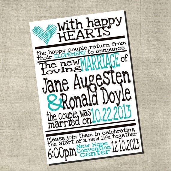 Elopement Announcement
