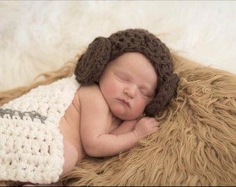 Star wars baby shower, Crochet Princess Leia baby prop, Princess Leia costume, Princess Leia wig beanie, Star Wars, Star Wars gift set