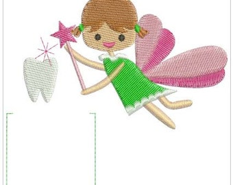 Tooth Fairy Embroidery Design With Pocket Embroidery Machine Design