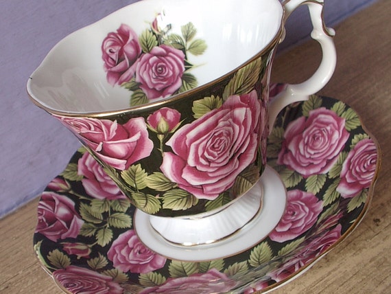 Vintage Royal Albert Pink Roses Tea Cup And By Shoponsherman 8431