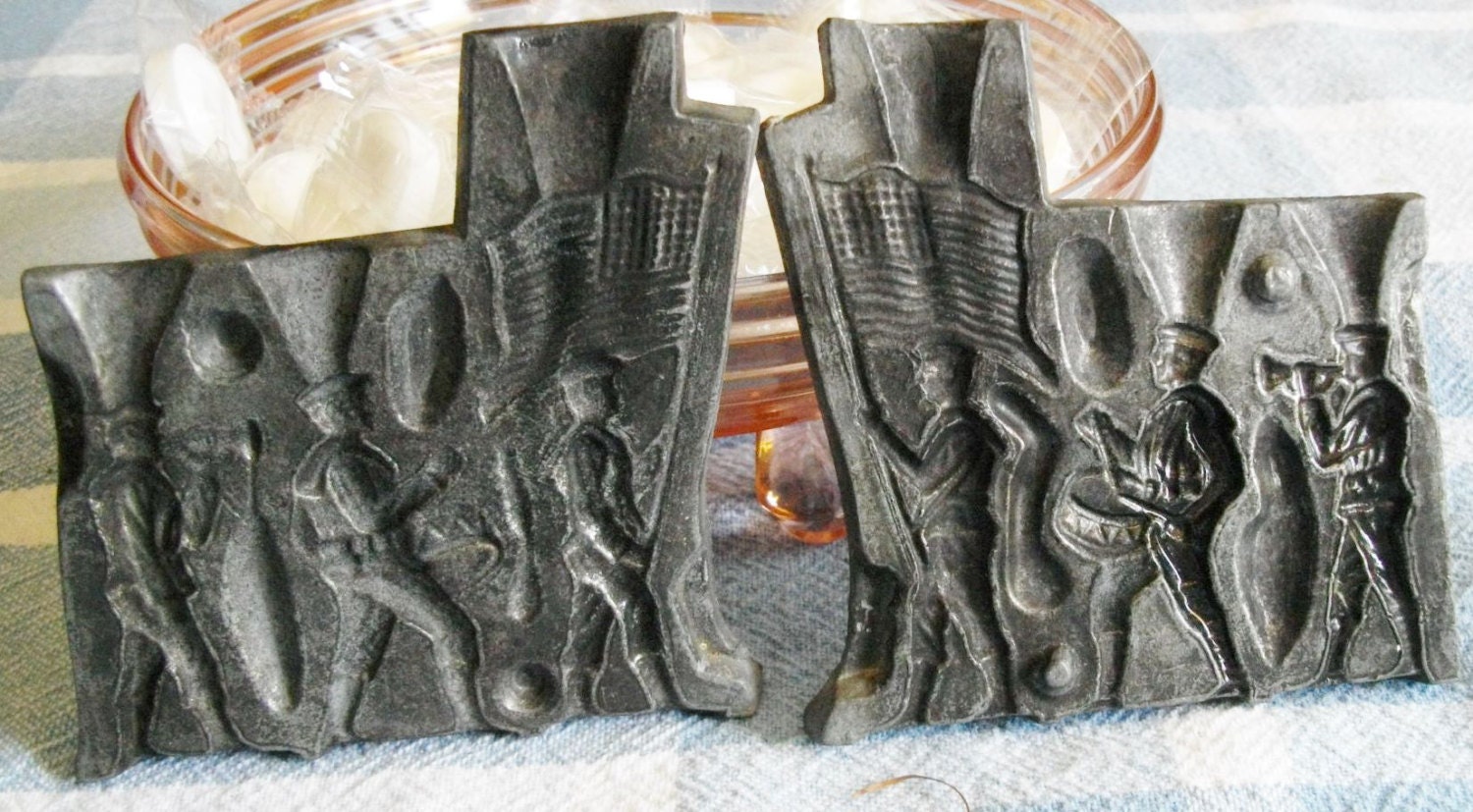 Vintage Metal Toy Soldier Casting Mold WWI Doughboys by Regiments