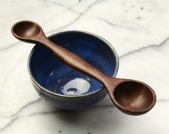 Wooden measuring spoon kitchen utensil double ended Tablespoon Teaspoon measure