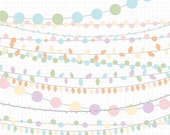 60% OFF SALE String Lights Clipart Easter Pastel Clip Art Digital Download Il_170x135