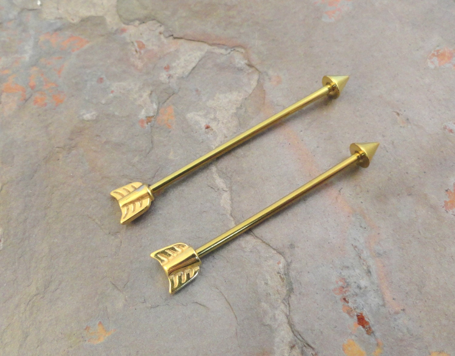 industrial arrow earring