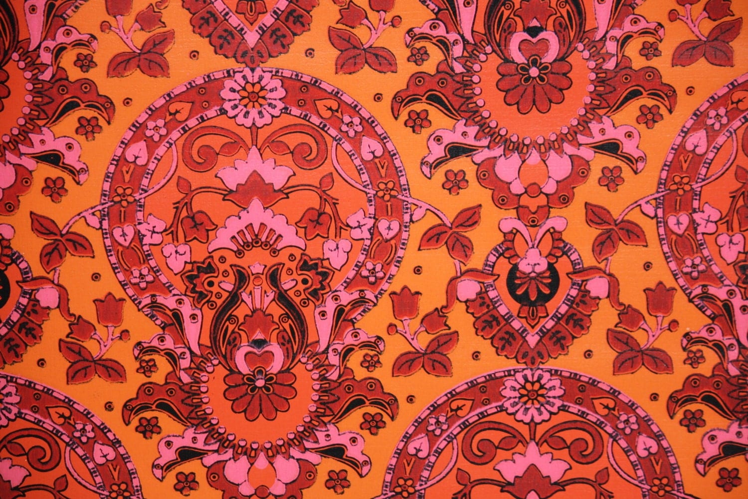 Retro Wallpaper by the Yard 70s Vintage Wallpaper 1970s