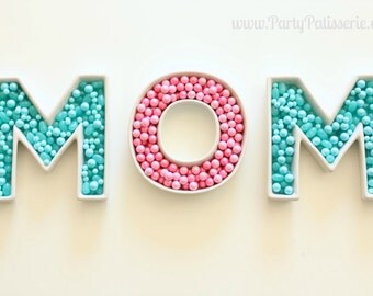 Ceramic LETTER Candy Dishes Wedding,Mother's Day, Graduation, Showers, Reunions, Baptism, Birthdays