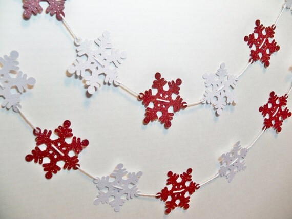glitter snowflake garland christmas banner by glitter snowflake garland christmas banner by