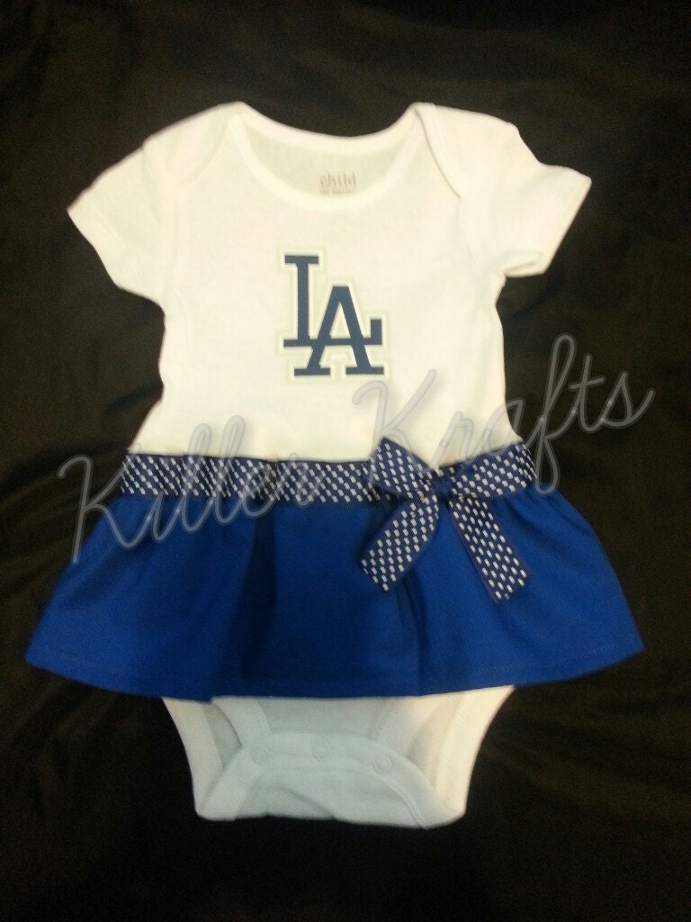 Los Angeles Dodgers inspired baby girl outfit