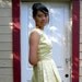 Yellow Brocade Vintage Dress