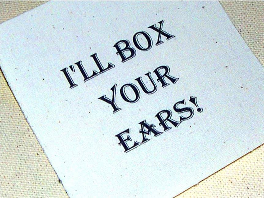 SALE 3x4 Momisms I'll Box Your Ears As Is by AWordFitlySpoken