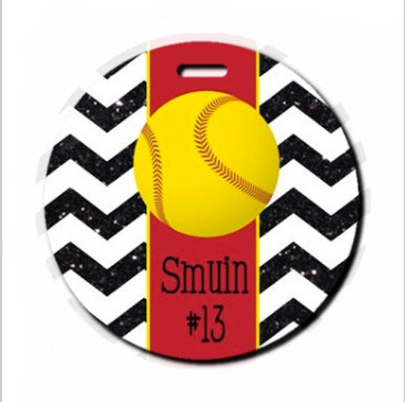 Personalized Softball Bag Tag Personalized by AModernStyle on Etsy