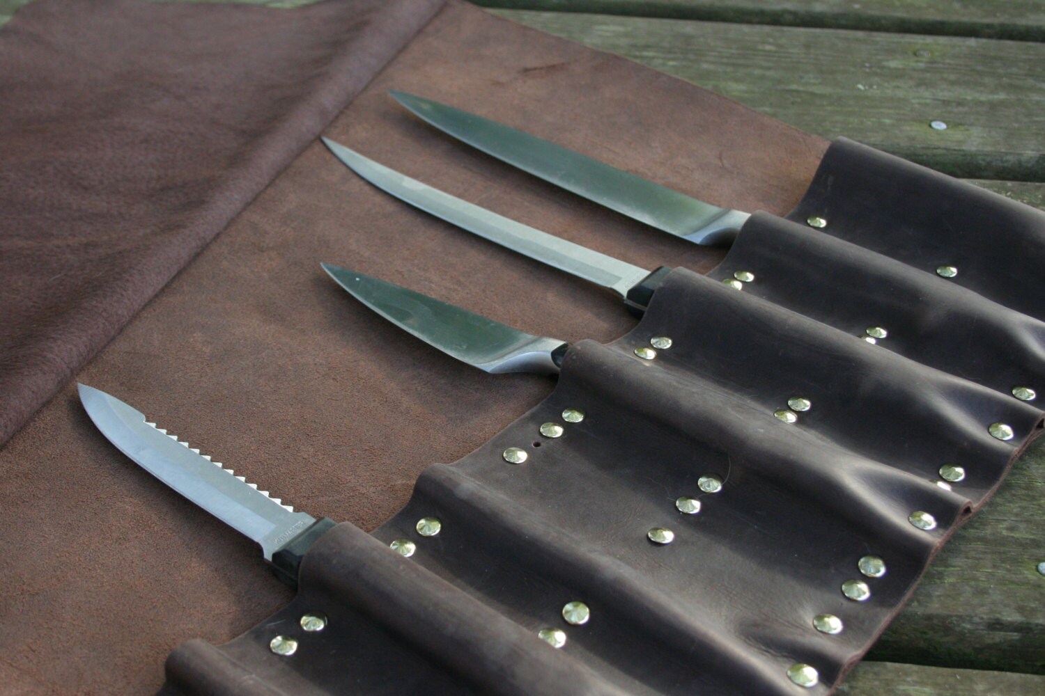Handmade Leather Chef's Knife Roll