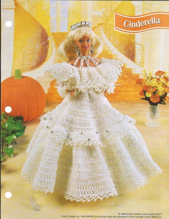 Crochet Pattern Crochet Barbie Doll Pattern Cinderella Gown