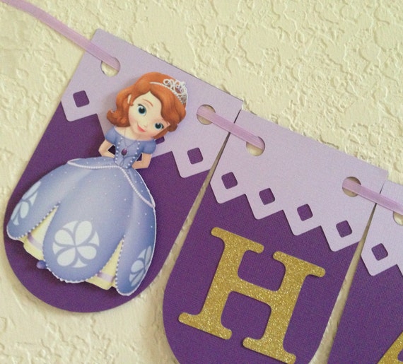 Items similar to Sofia the first birthday banner, sofia the first party ...