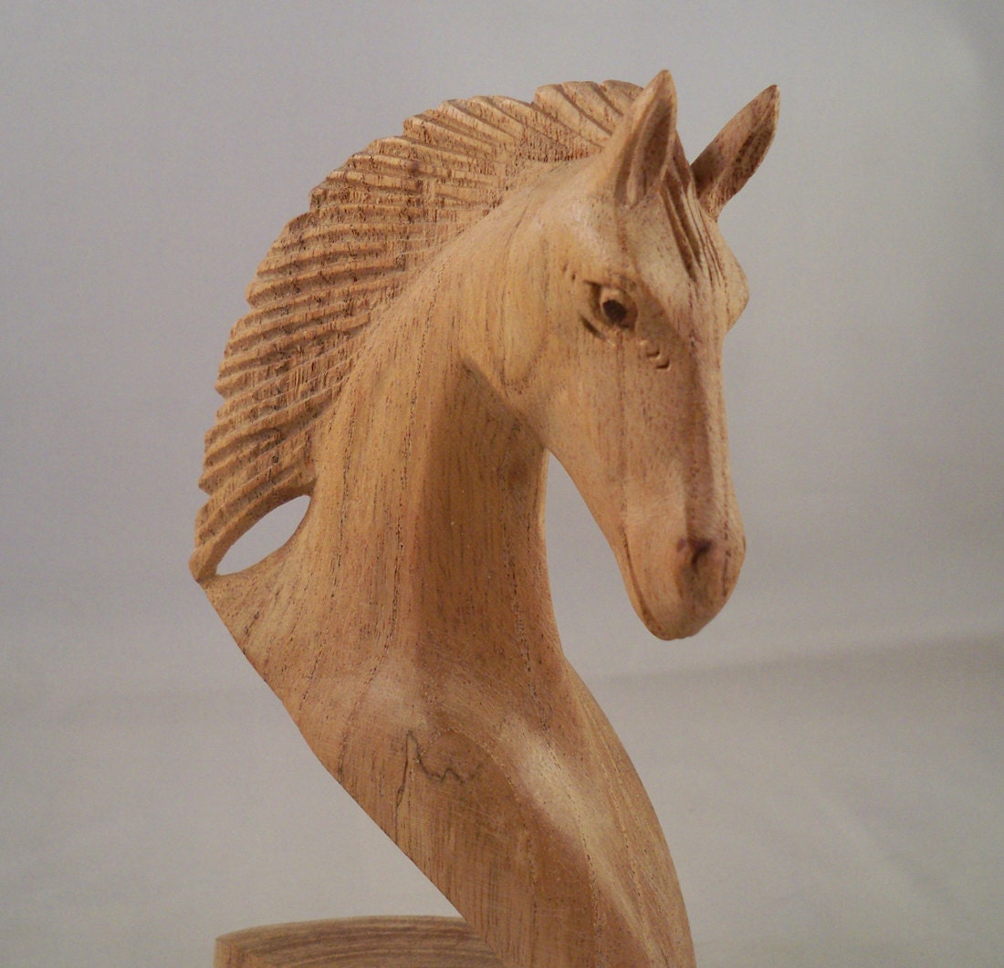 Hand Carved and Detailed Horse Head by FlintCreekVintage