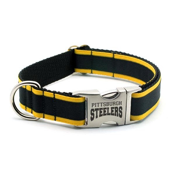 Pittsburgh Steelers Dog Collar with Laser Marked by LaserPets