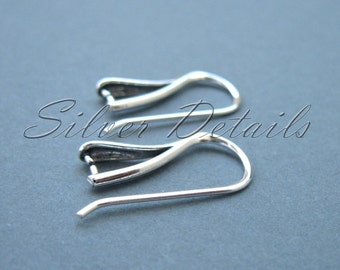 Sterling Silver French Ear Wires Hooks with Pinch Bail for Swarovski Crystals 925 earring finding reference code F102S