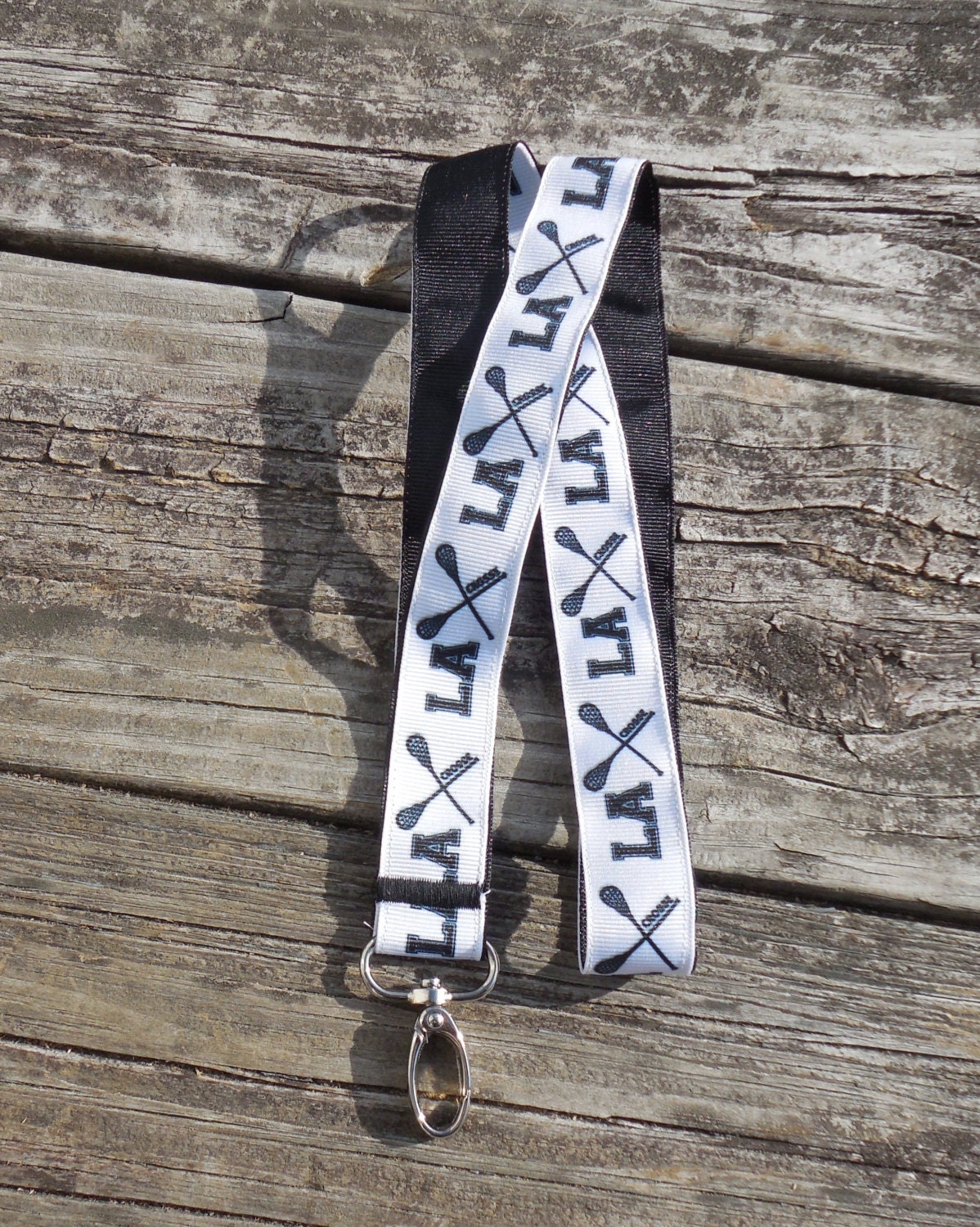 Lacrosse Ribbon Lanyard ID Holder Sports Ribbon Womens