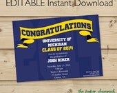 EDITABLE Instant Download - Graduation Invitation, High School Graduation Invitation, College Graduation Invitation, Graduation Party 2014 Il_170x135